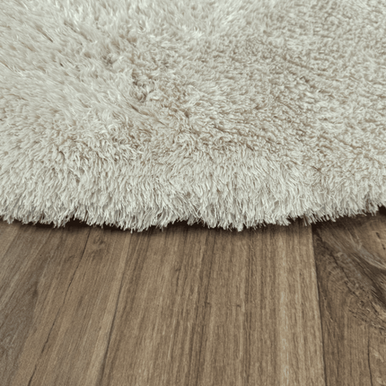 Organisch hoogpolig vloerkleed Odelia beige/wit - Interieur05