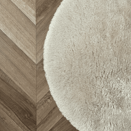 Organisch hoogpolig vloerkleed Odelia beige/wit - Interieur05