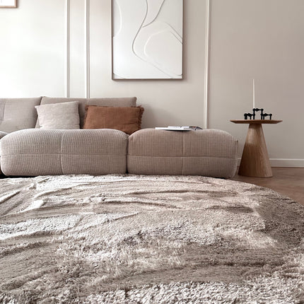 Organisch hoogpolig vloerkleed Odelia stone - Interieur05