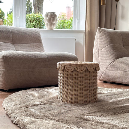 Organisch hoogpolig vloerkleed Odelia stone - Interieur05
