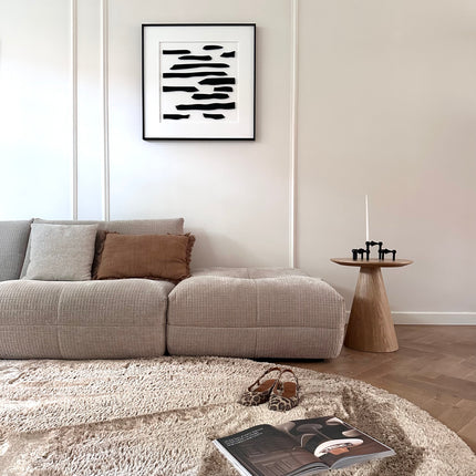 Organisch hoogpolig vloerkleed Odelia bruin/taupe - Interieur05