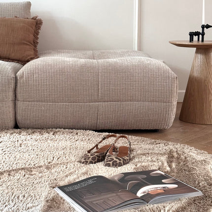 Organisch hoogpolig vloerkleed Odelia bruin/taupe - Interieur05