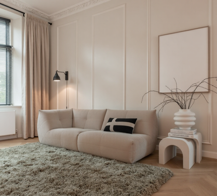 Hoogpolig vloerkleed Pilo groen polyester Interieur05