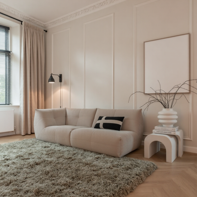 Hoogpolig vloerkleed Pilo groen polyester Interieur05