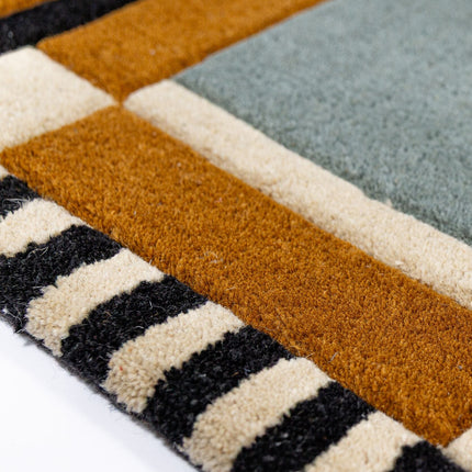 Flair Rugs wollen vloerkleed Quadro Multicolor
