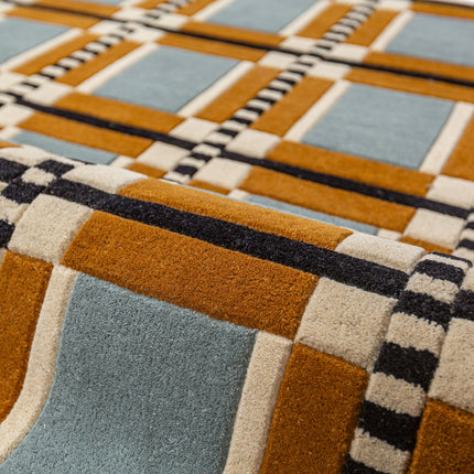 Flair Rugs wollen vloerkleed Quadro Multicolor
