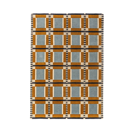 Flair Rugs wollen vloerkleed Quadro Multicolor