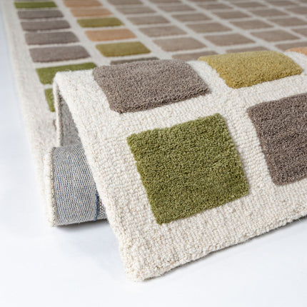 Flair Rugs wollen vloerkleed Renga Groen