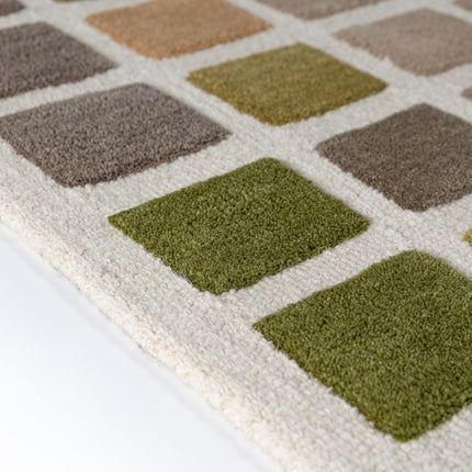 Flair Rugs wollen vloerkleed Renga Groen