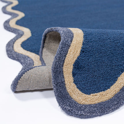 Flair Rugs wollen vloerkleed Rivo Navy