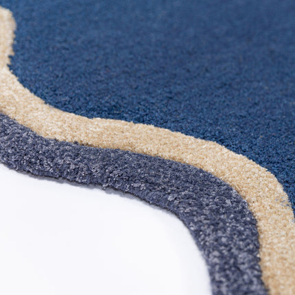 Flair Rugs wollen vloerkleed Rivo Navy