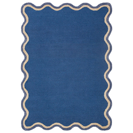 Flair Rugs wollen vloerkleed Rivo Navy