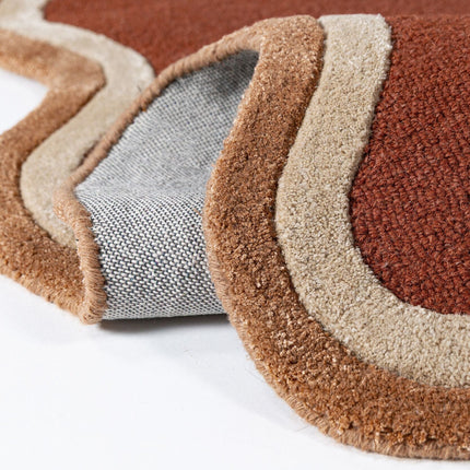 Flair Rugs wollen vloerkleed Rivo Terracotta