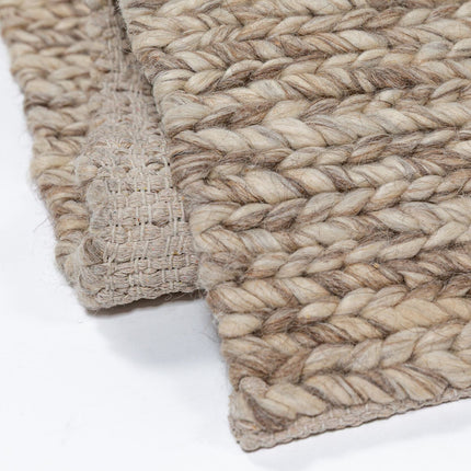 Flair Rugs wollen vloerkleed Rue Donkernaturel