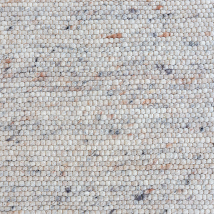 Rond wollen vloerkleed Sienna Ash Brown Eva Interior