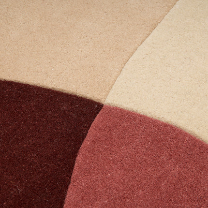 Wollen vloerkleed Alba Velvet Merlot Eva Interior