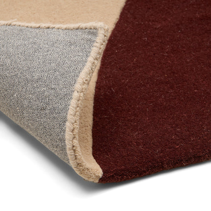 Wollen vloerkleed Alba Velvet Merlot Eva Interior