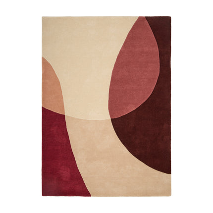 Wollen vloerkleed Alba Velvet Merlot Eva Interior