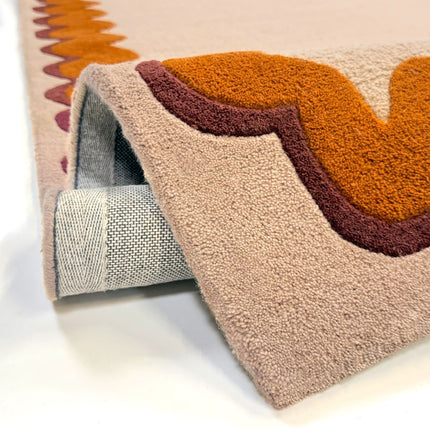 Flair Rugs wollen loper Wiggle Oranje