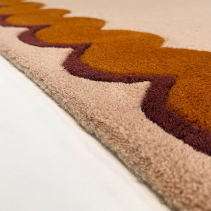 Flair Rugs wollen loper Wiggle Oranje