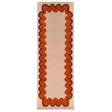 Flair Rugs wollen loper Wiggle Oranje
