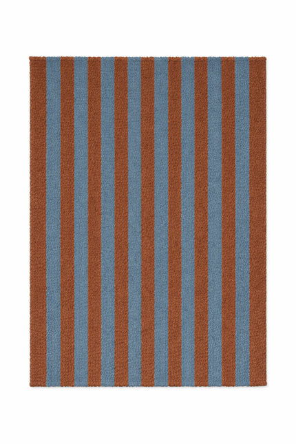 Lorena Canals Cabana Lines wollen loper Stripes Cinnamon/Ocean Blue