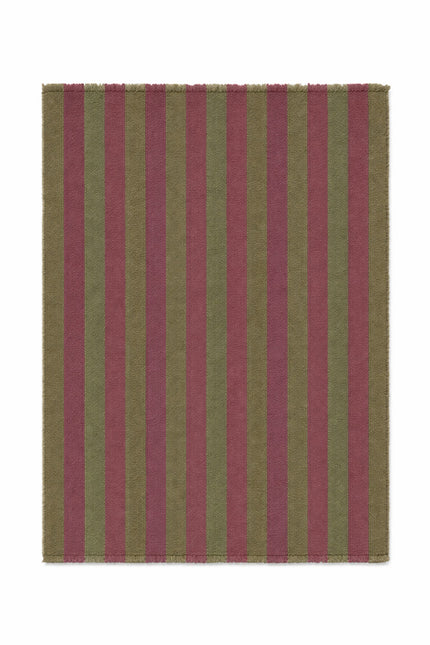Lorena Canals Cabana Lines wollen loper Stripes Kaki/Marsala