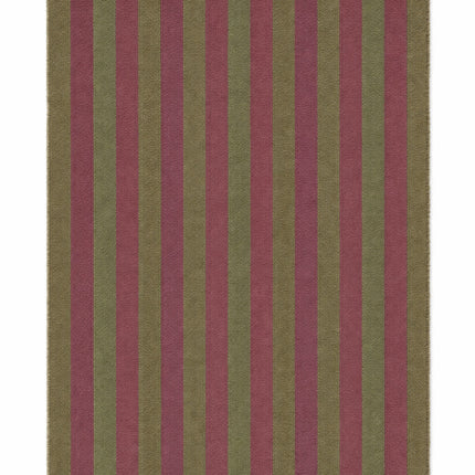 Lorena Canals Cabana Lines wollen vloerkleed Stripes Kaki/Marsala