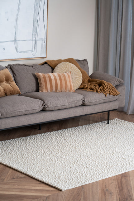 Wollen vloerkleed Nuta ivoor/wit -  Interieur05