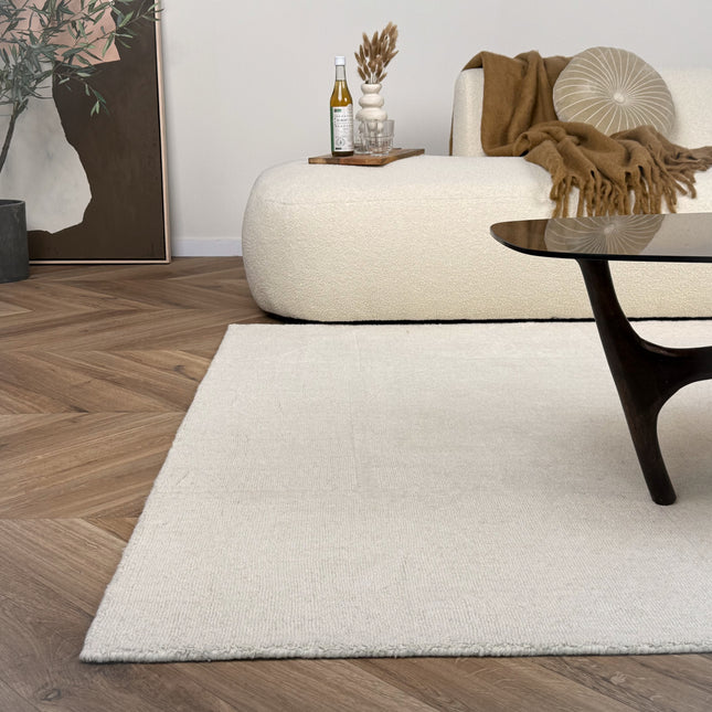 Wollen vloerkleed Twig ivoor/wit - Interieur05