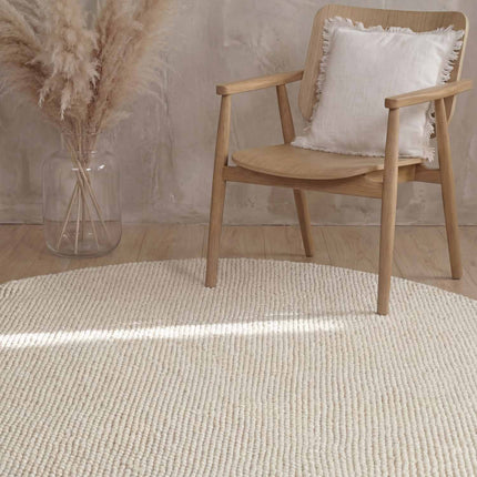Ted Baker Richmond wollen vloerkleed rond Diana Naturel Wit - Vloerkledenloods