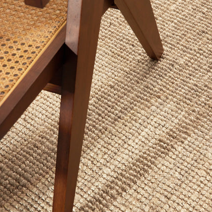 Hanse Home bouclé juten vloerkleed rond Jaipur Naturel Ivoorwit - Vloerkledenloods