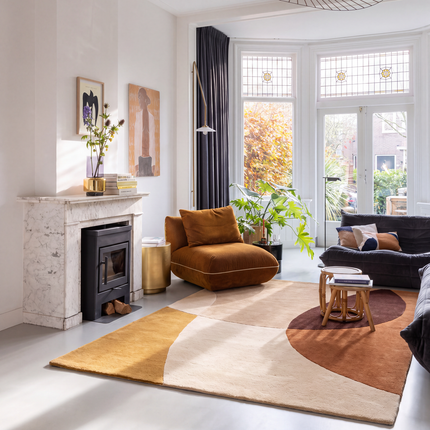 Wollen vloerkleed Alba Desert Flow Eva Interior