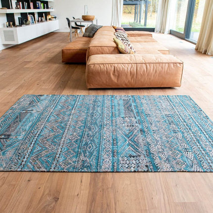 Antiquarian Kilim Zemmuriblue 9110 - Louis de Poortere - Vloerkledenloods
