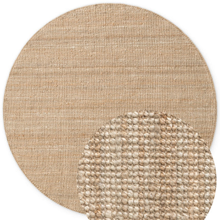 Hanse Home bouclé juten vloerkleed rond Jaipur Naturel Goud - Vloerkledenloods