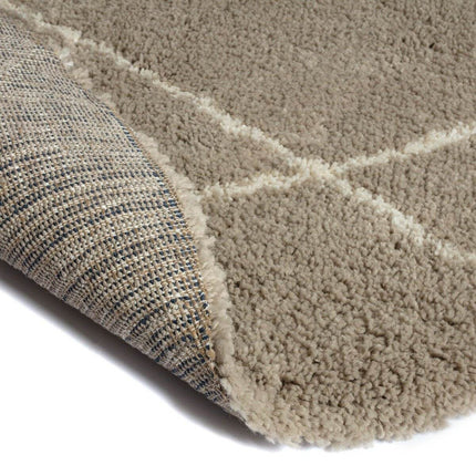 Berber Rond vloerkleed hoogpolig Grijs/Beige/Zand/Cream - scandinavisch - nea - Vloerkledenloods