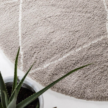 Berber Rond vloerkleed hoogpolig Grijs/Beige/Zand/Cream - scandinavisch - nea - Vloerkledenloods
