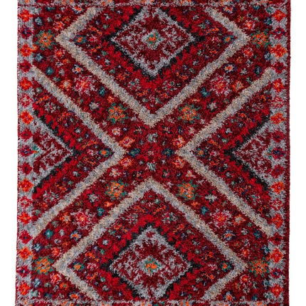 Berber Vloerkleden - Flair Rugs vloerkleed Emil Shaggy Rood - Vloerkledenloods