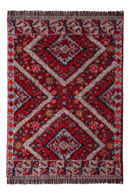 Berber Vloerkleden - Flair Rugs vloerkleed Emil Shaggy Rood - Vloerkledenloods