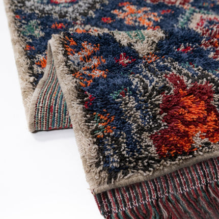 Berber Vloerkleden - Flair Rugs vloerkleed Jakob Shaggy Marineblauw - Vloerkledenloods