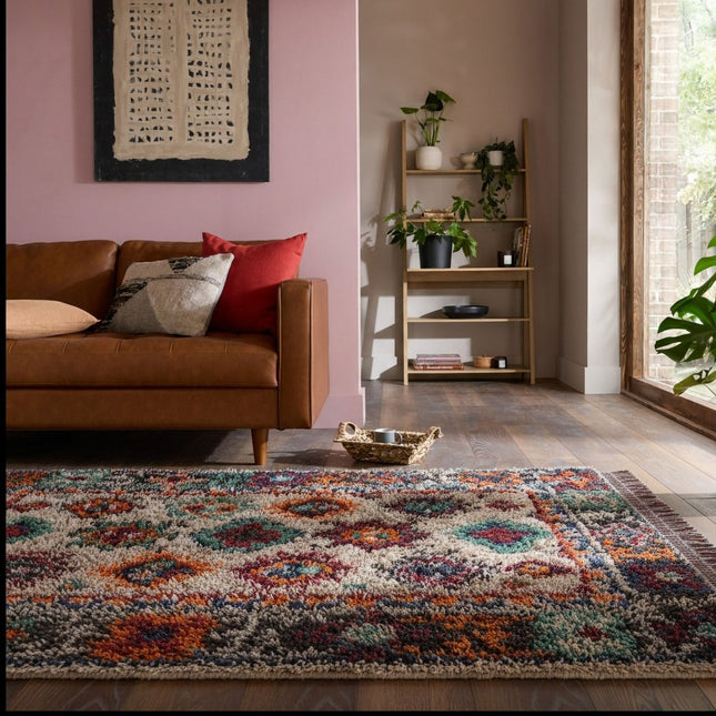 Berber Vloerkleden - Flair Rugs vloerkleed Lia Shaggy Multi - Vloerkledenloods