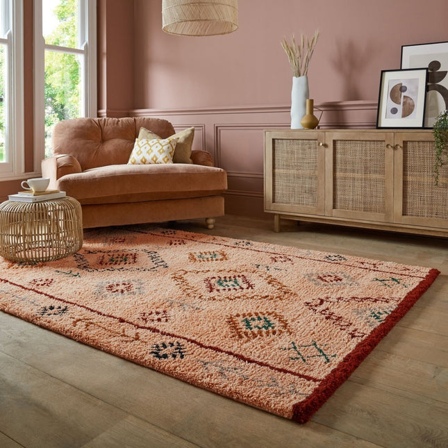 Berber Vloerkleden - Flair Rugs vloerkleed Sahara Shaggy Roze - Vloerkledenloods