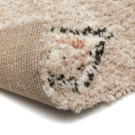 Berber Vloerkleed Hoogpolig Grijs/Beige - Ikat - Vloerkledenloods