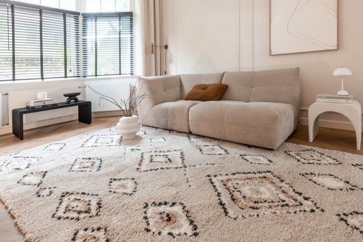 carpet city Shaggy Tapis de salon, à poils longs, motif uni, bleu, 133 x 190 cm carpet city Shaggy Tapis de salon, à poils longs, motif uni, bleu, 133 x 190 cm
