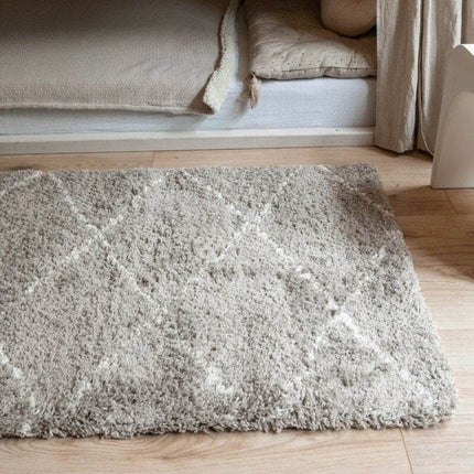 berber vloerkleed hoogpolig grijs/beige/zand/cream - scandinavisch - nea - Vloerkledenloods
