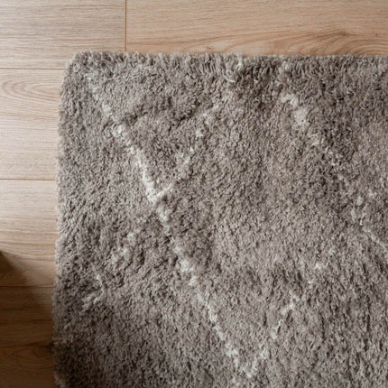 berber vloerkleed hoogpolig grijs/beige/zand/cream - scandinavisch - nea - Vloerkledenloods