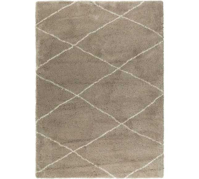berber vloerkleed hoogpolig grijs/beige/zand/cream - scandinavisch - nea - Vloerkledenloods
