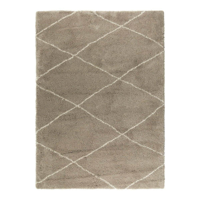 berber vloerkleed hoogpolig grijs/beige/zand/cream - scandinavisch - nea - Vloerkledenloods