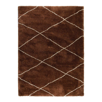berber vloerkleed hoogpolig roest/cream - scandinavisch - nea - Vloerkledenloods