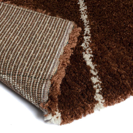 berber vloerkleed hoogpolig roest/cream - scandinavisch - nea - Vloerkledenloods